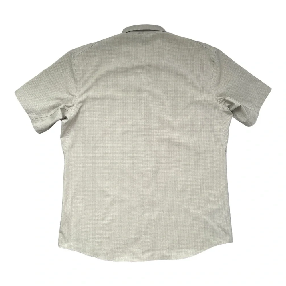 Lululemon Airing Short Sleeve Button Down Shirt, Tan, Size X Large - Picture 6 of 6